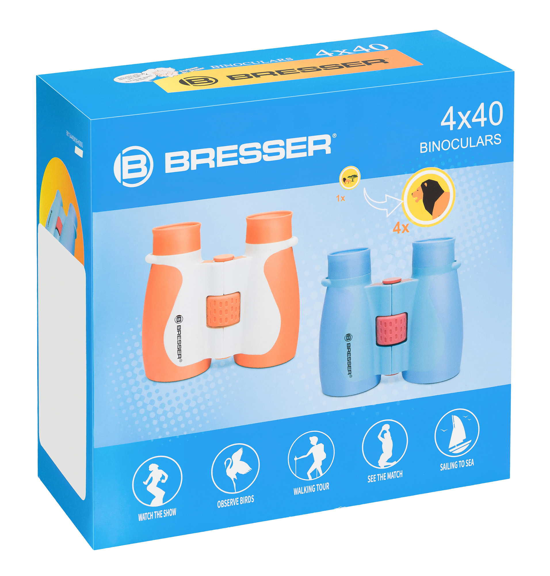 Бинокль детский Bresser Junior 4x40, оранжевый купить в Тюмени | Бинокли