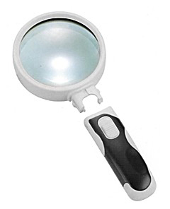 Лупа Kromatech ручная круглая 16x, 37 мм, с подсветкой (2 LED), черно-белая 77337B купить в Тюмени | Лупы