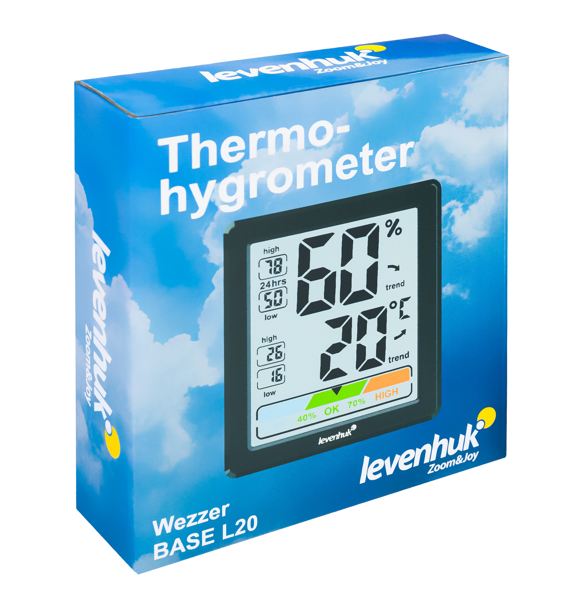 Термогигрометр Levenhuk Wezzer BASE L20 Функции: термометр, гигрометр