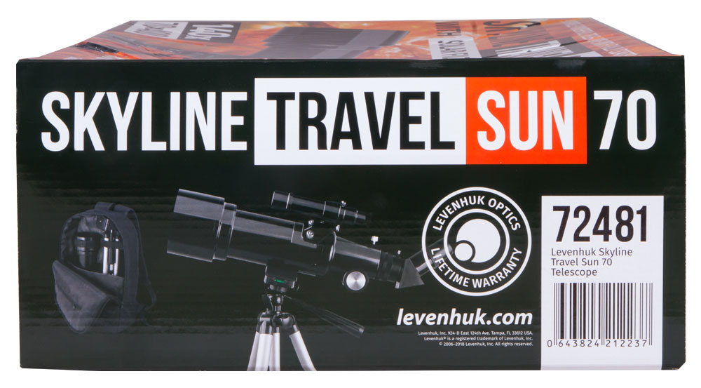 Телескоп Levenhuk Skyline Travel Sun 70 купить в Тюмени | Телескопы