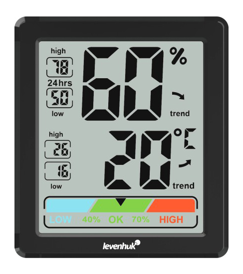 Термогигрометр Levenhuk Wezzer BASE L20 Функции: термометр, гигрометр